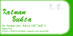 kalman bukta business card